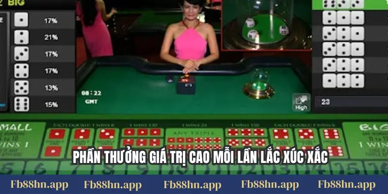 Sicbo Fb88: Lắc Xúc Xắc May Mắn, Săn Thưởng Sòng Bạc 2 Phần thưởng giá trị cao mỗi lần lắc xúc xắc